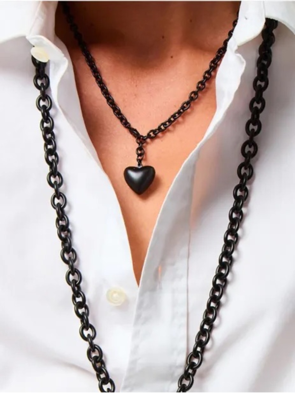 NWOT Roxanne Assoulin The Mini Puffy Heart Necklace